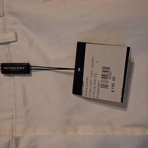 Burberry White Golf  Shorts Classic Cotton Design
